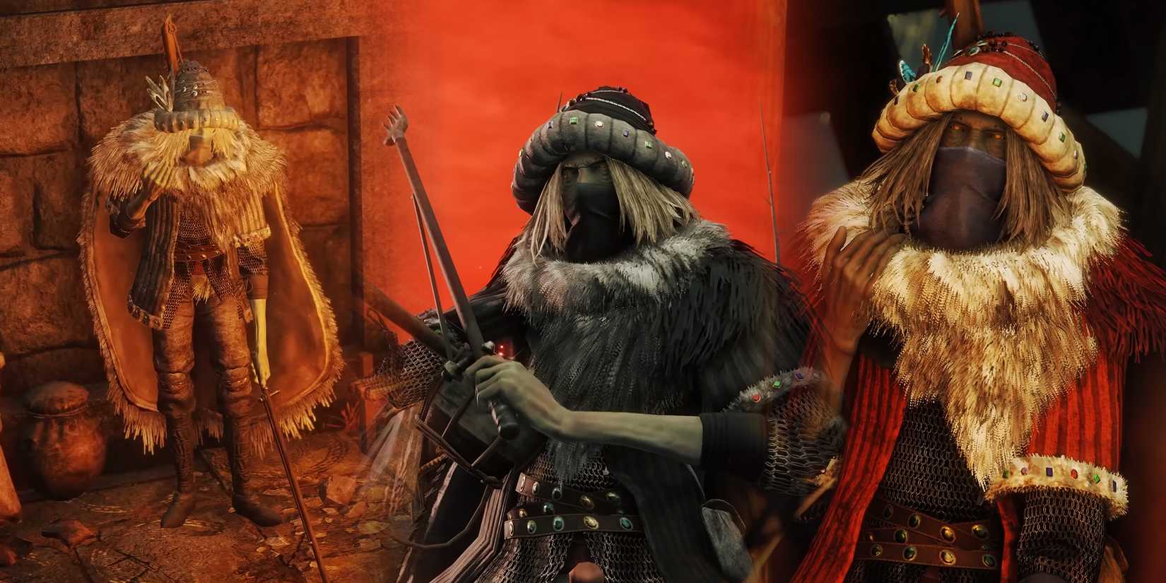 Elden Ring - 3 Different Close Ups On Different Nomadic Merchants