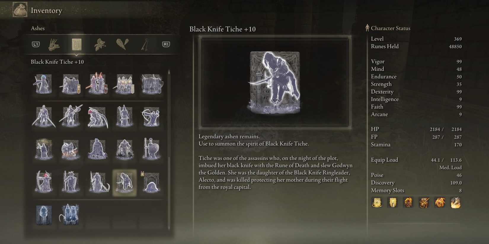 Black Knife Tiche Ash of War in Elden Ring.