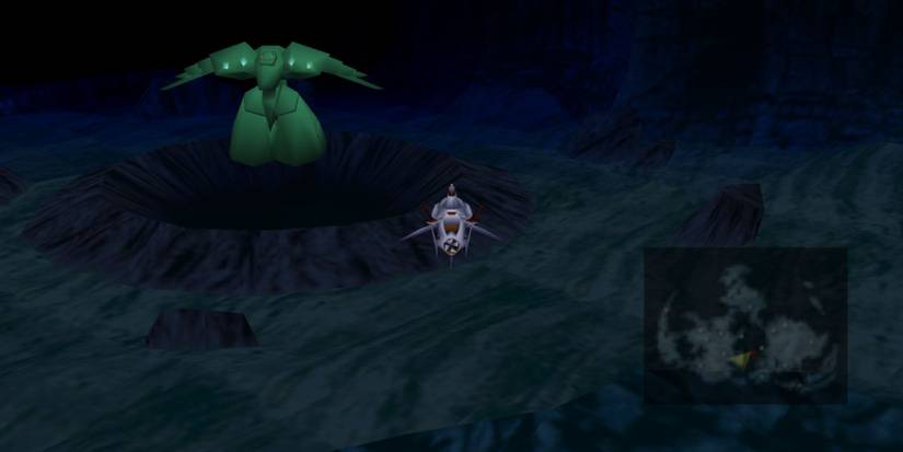 Cloud and company discovering Emerald Weapon