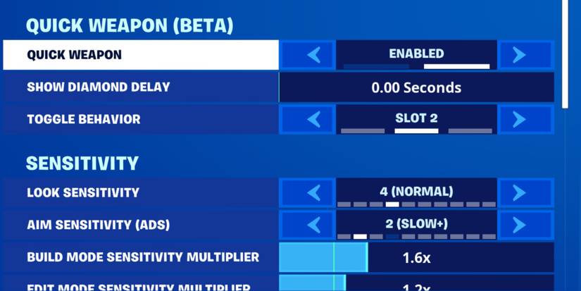 activating the weapon wheel in settings