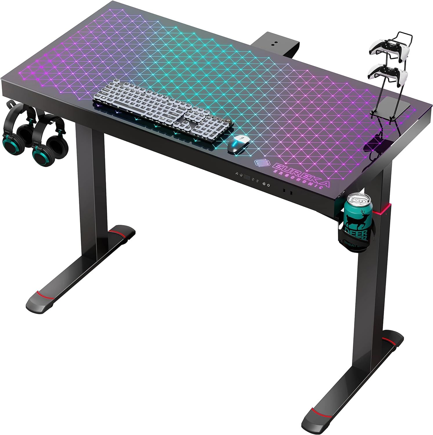EUREKA ERGONOMIC RGB LED Gaming Desk