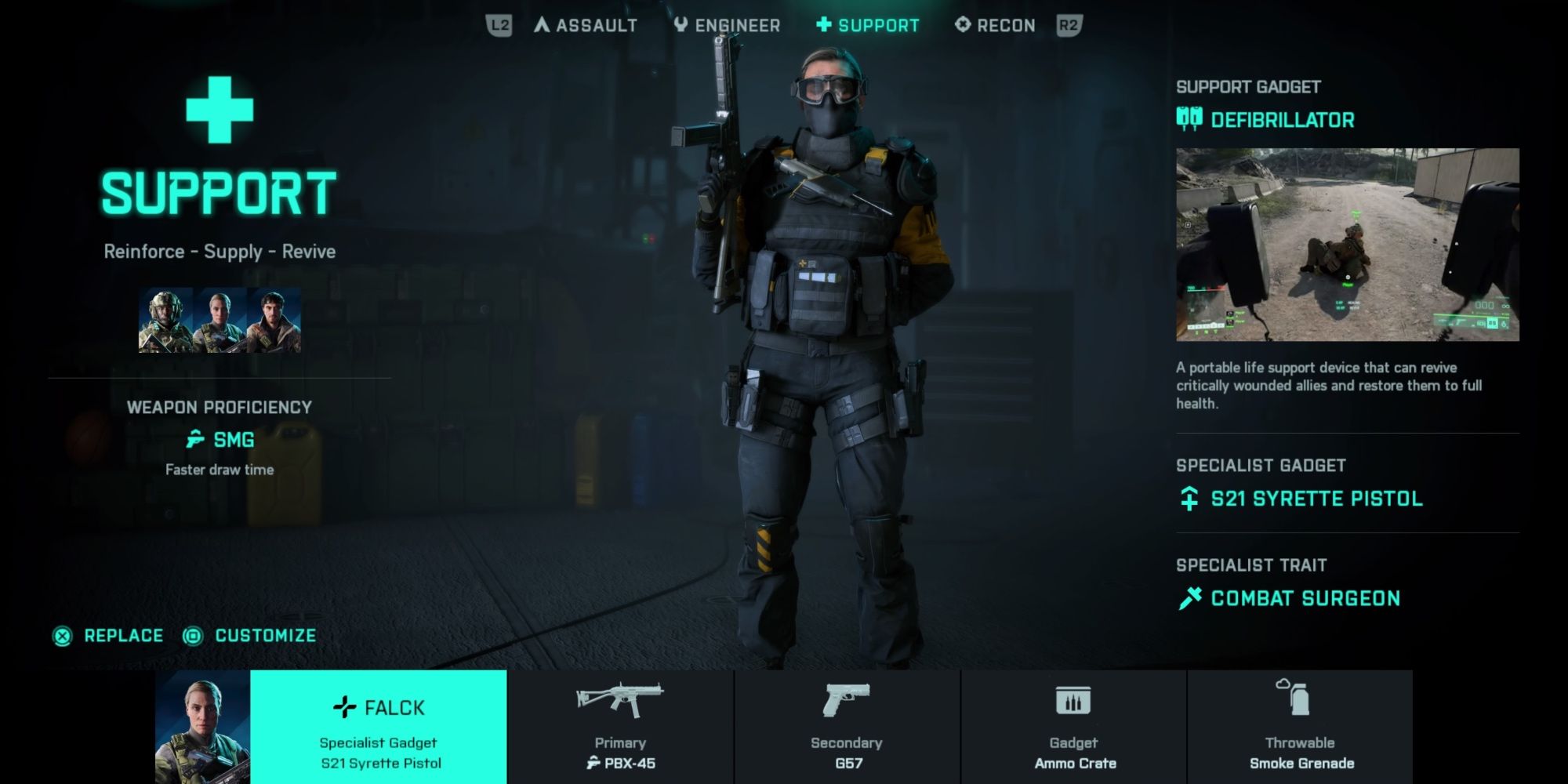 Falck Loadout in Battlefield 2042.