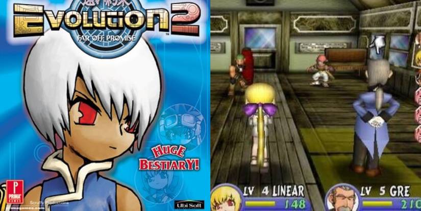 Cover Art and screenshot of 'far off promise' for the Dreamcast