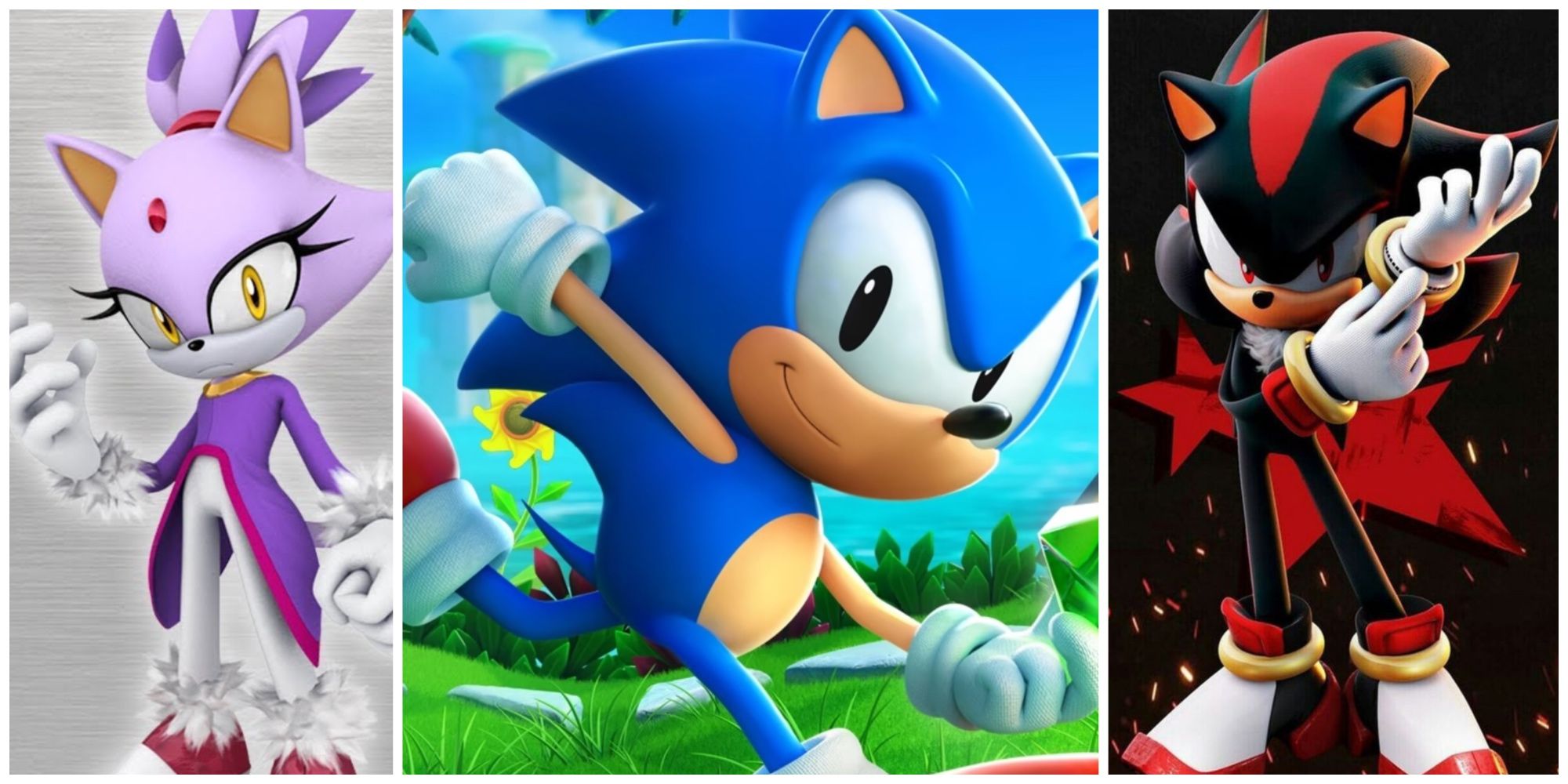 Sonic the Hedgehog: Silver, Sonic, Shadow., The main charac…