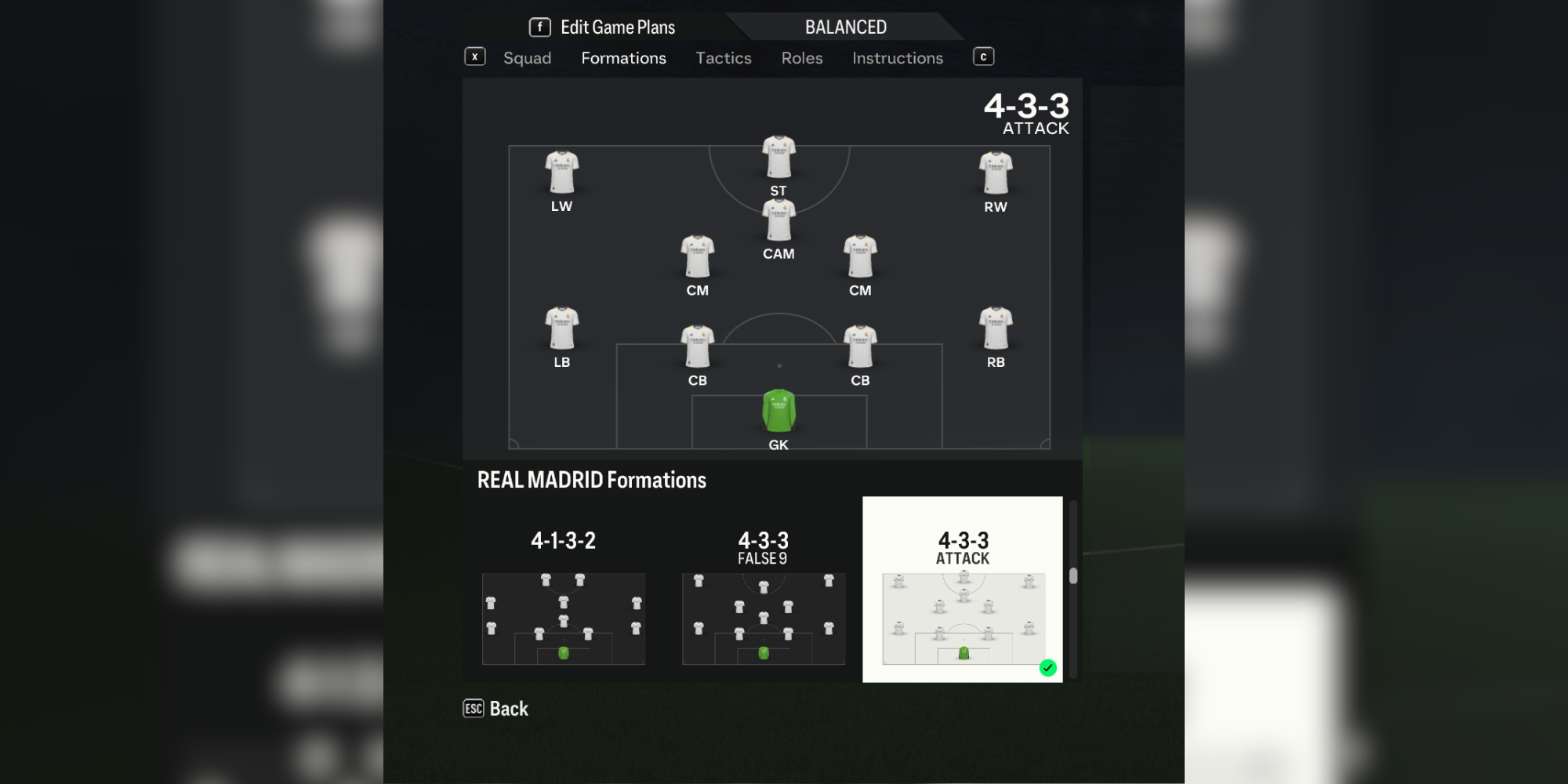 EA Sports FC 24 Guide: Best Balanced + Attack Formation for Real Madrid