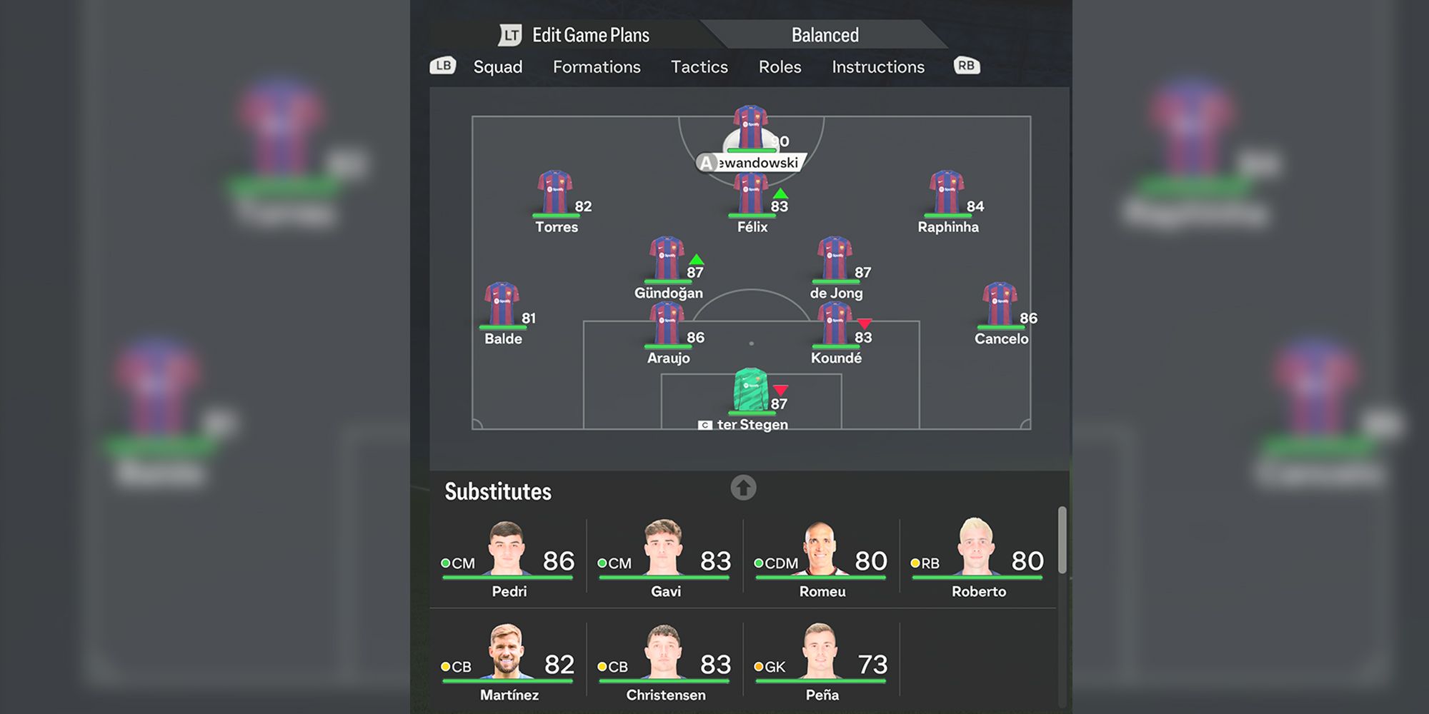 FC Barcelona Alternate Formation EA Sports FC 24