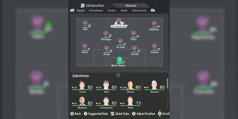 FC Barcelona Starting XI EA Sports FC 24