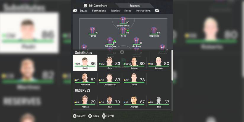 FC Barcelona Subs & Reserves EA Sports FC 24