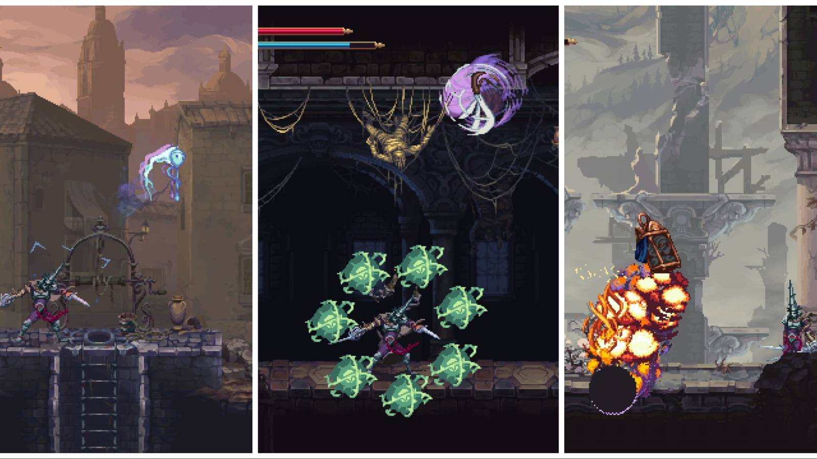 The Penitent One executing various Quick Verse spell attacks