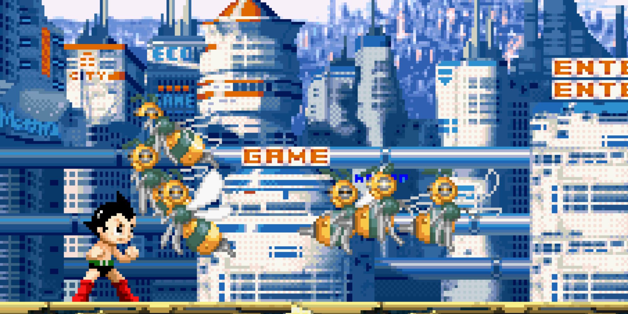 Fighting enemies in Astro Boy Omega Factor