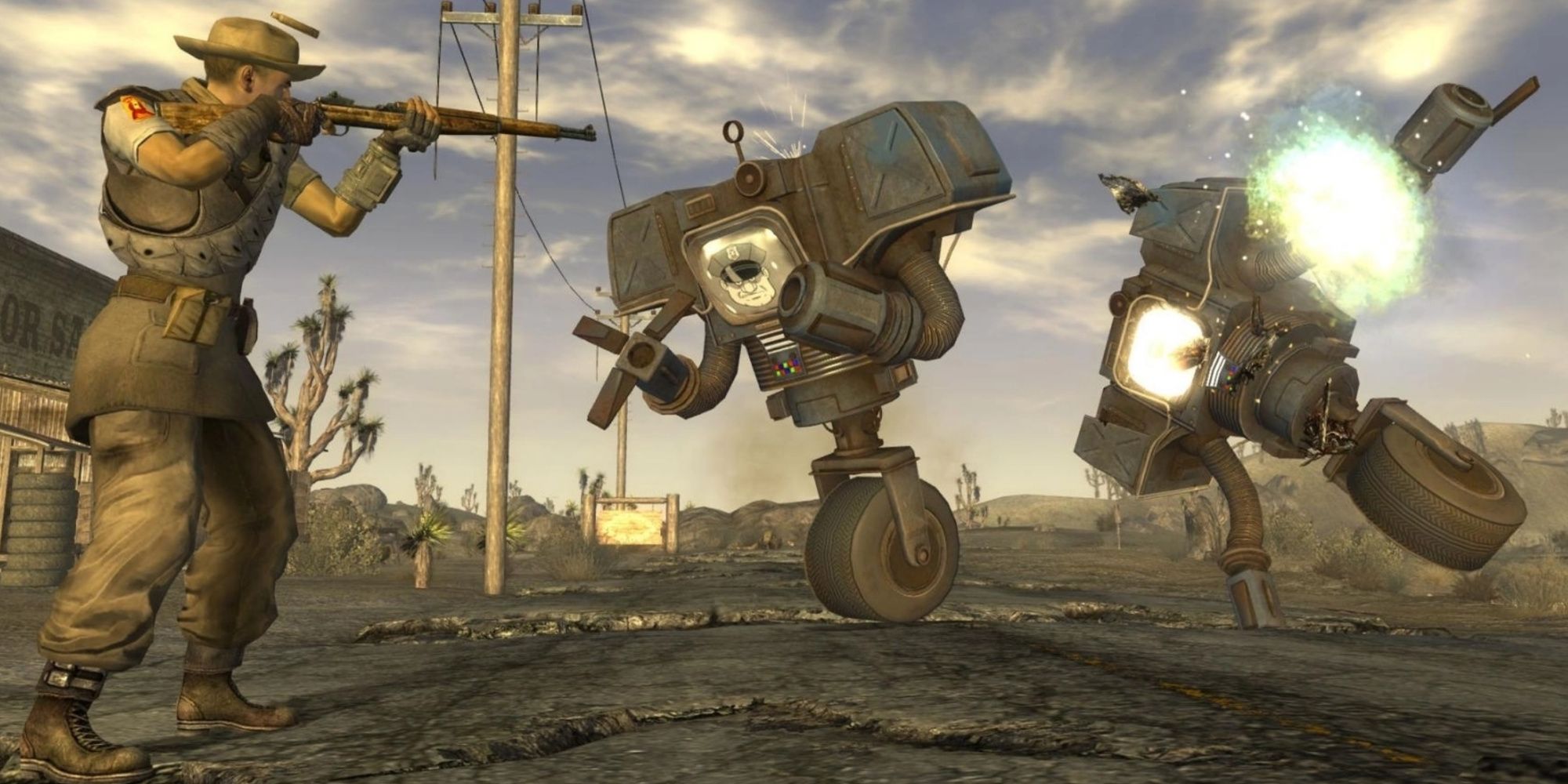 Fighting enemies in Fallout New Vegas