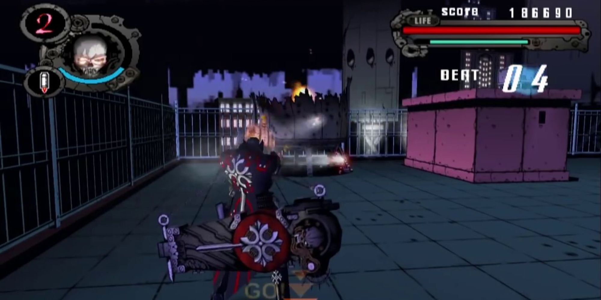 Fighting enemies in Gungrave