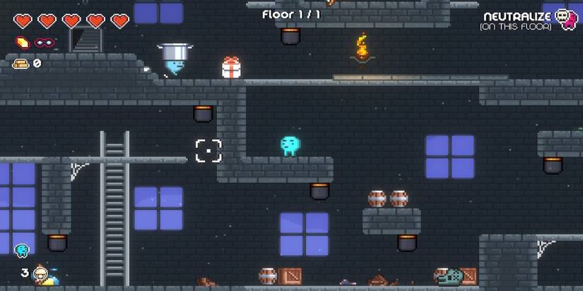 Fighting enemies in Mr. Sun's Hatbox