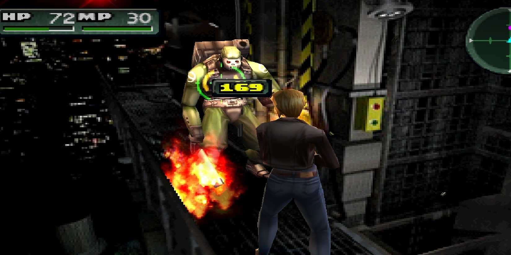 Fighting enemies in Parasite Eve 2