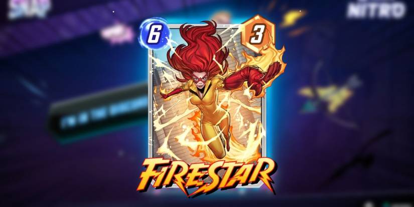image showing the firestar card in marvel snap.