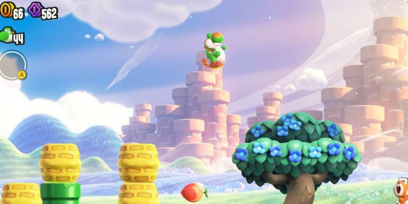 using yoshi to go greater distance with flutter jump assistance