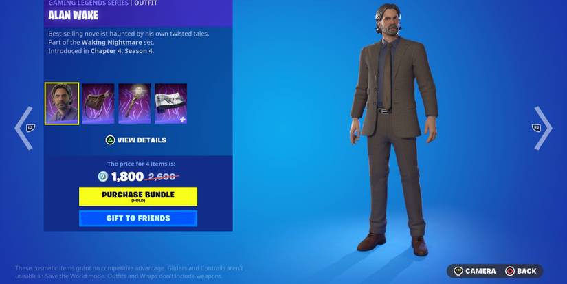 alan wake Fortnite outfit
