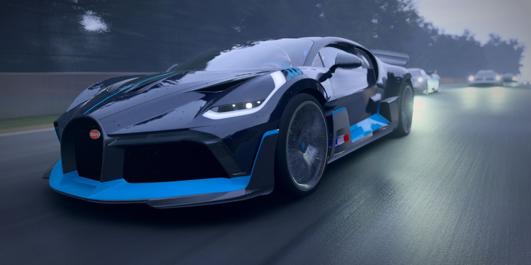 Forza Motorsport Bugati in the rain