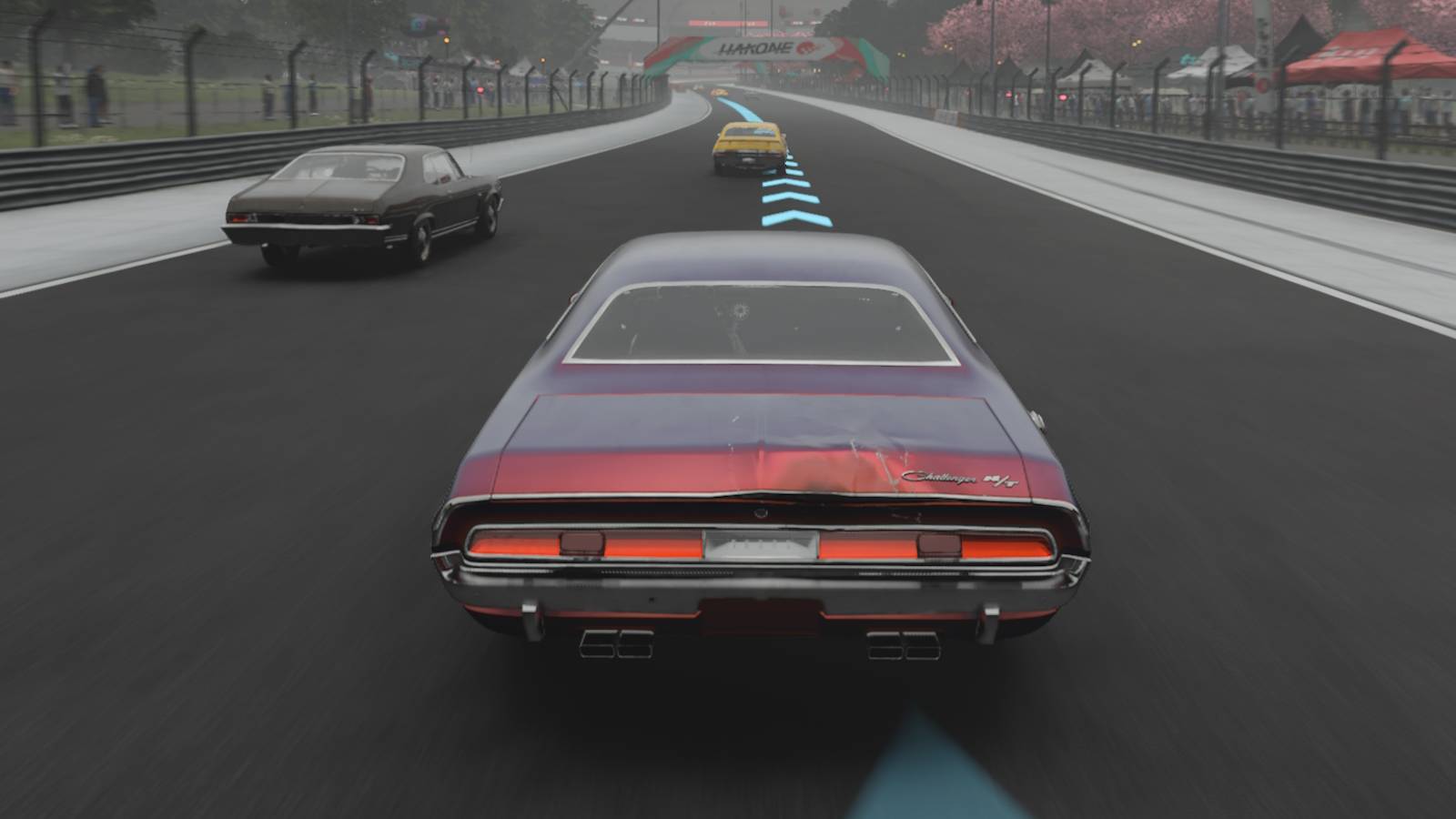 Forza Motorsport race with driving assists