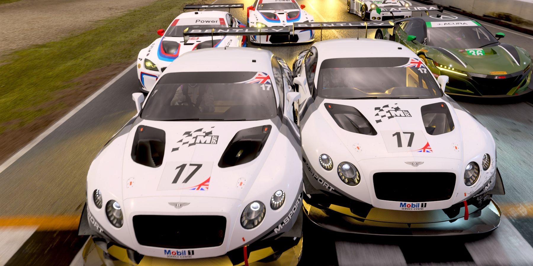 Forza Motorsport racers colliding