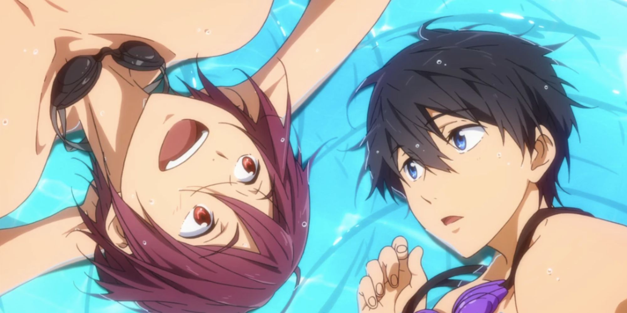 free! two boys swim