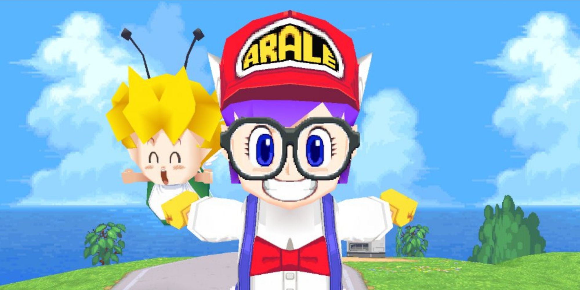 Gatchan and Arale in Dr. Slump