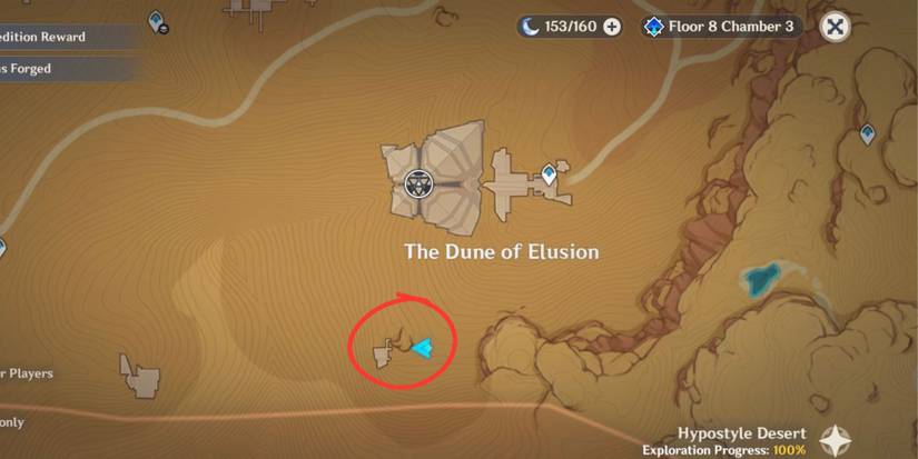 Genshin Impact Dune of Elusion Location