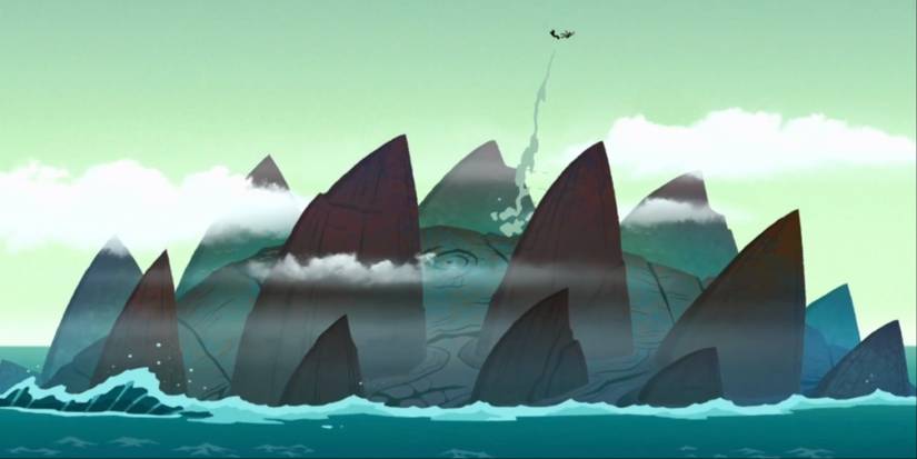 giant monster samurai jack and ashi escaping