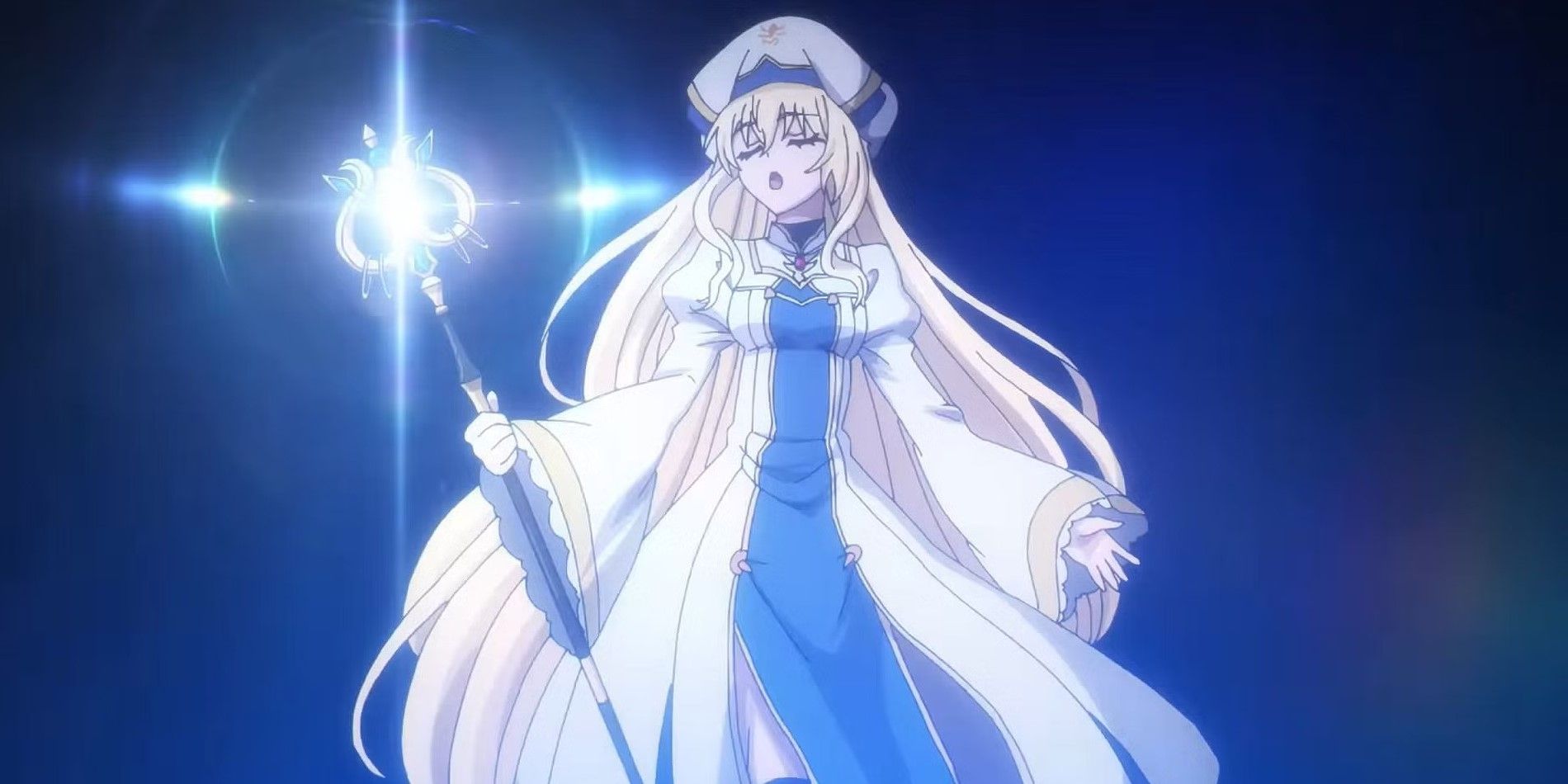 Priestess Performing a Miracle in Goblin Slayer 