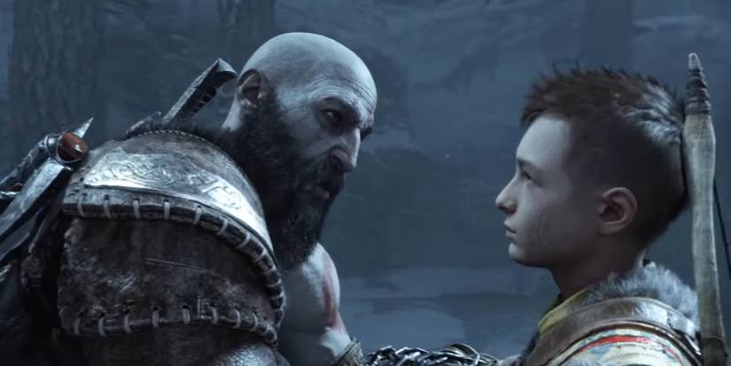 Kratos scolding Atreus