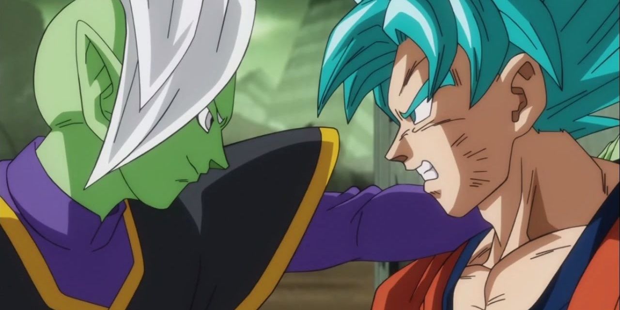 Goku gets mad at Goku Black and Future Zamasu in Dragon Ball Super Cropped