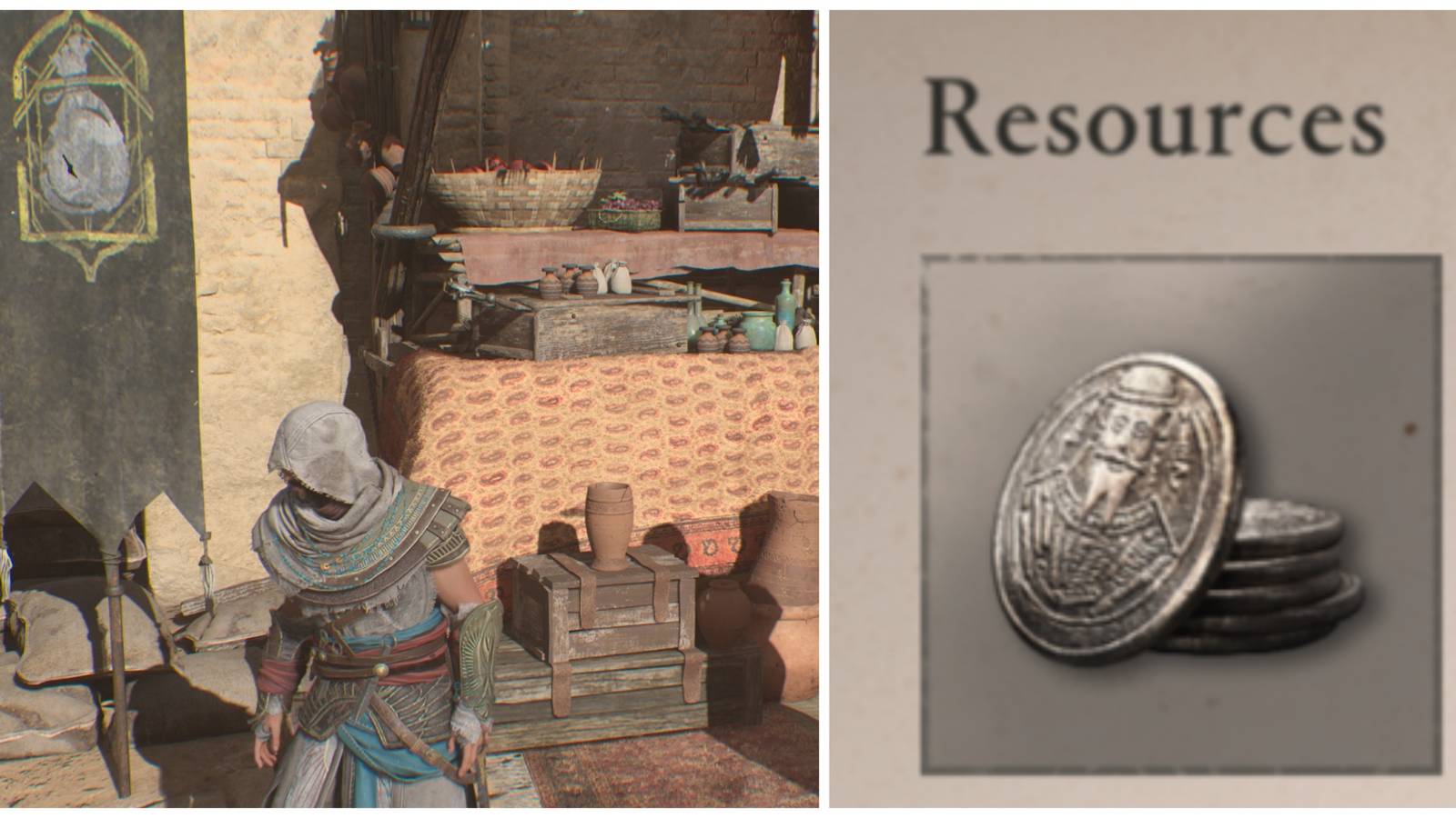 trader stall and dirham