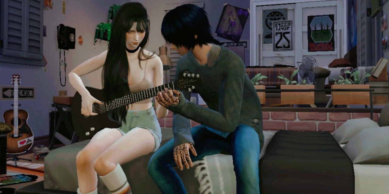 Guitar N°2 Poses for The Sims 4
