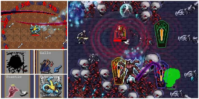 Gyorunton, missingN, Toastie and Gallo Valletto in Vampire Survivors Co-Op