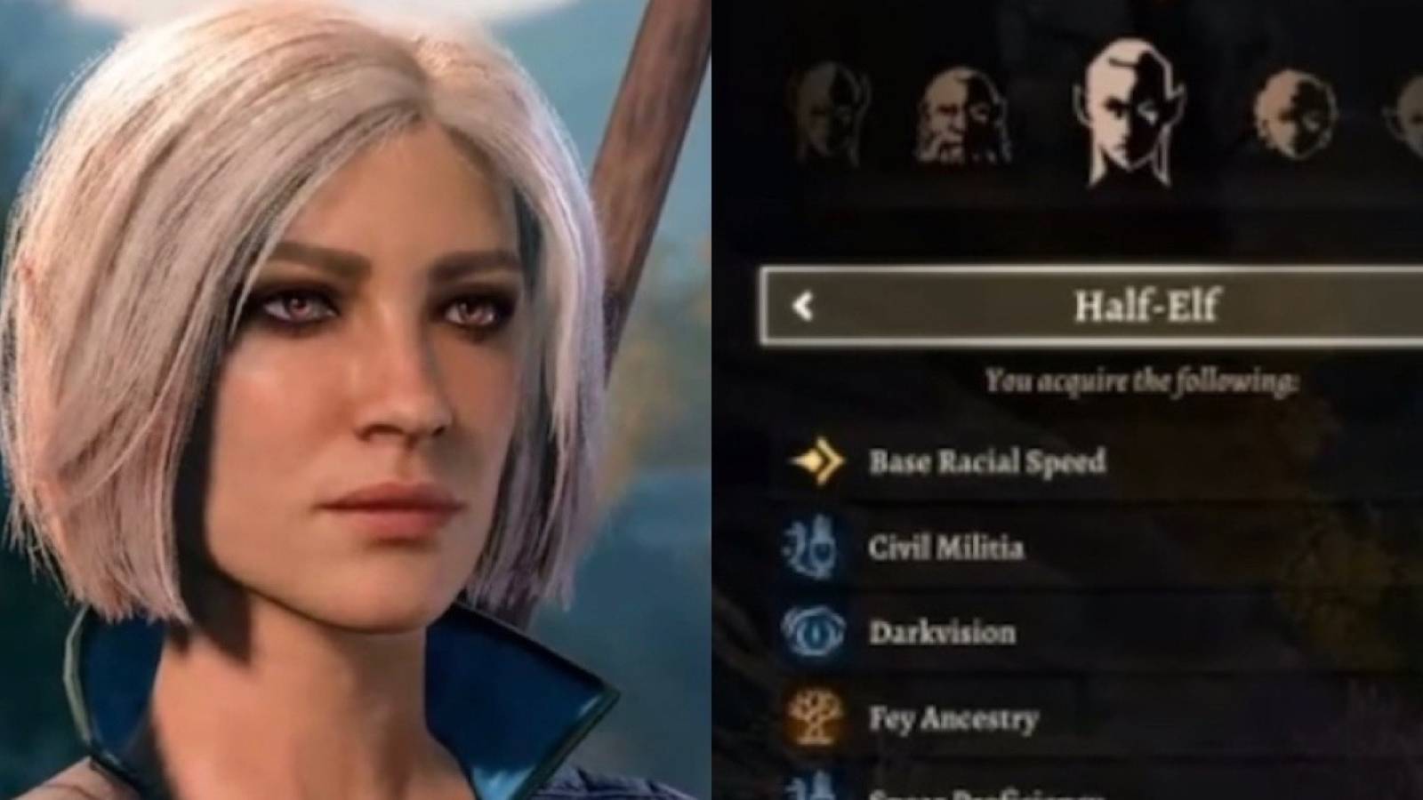 half elf race baldur's gate 3