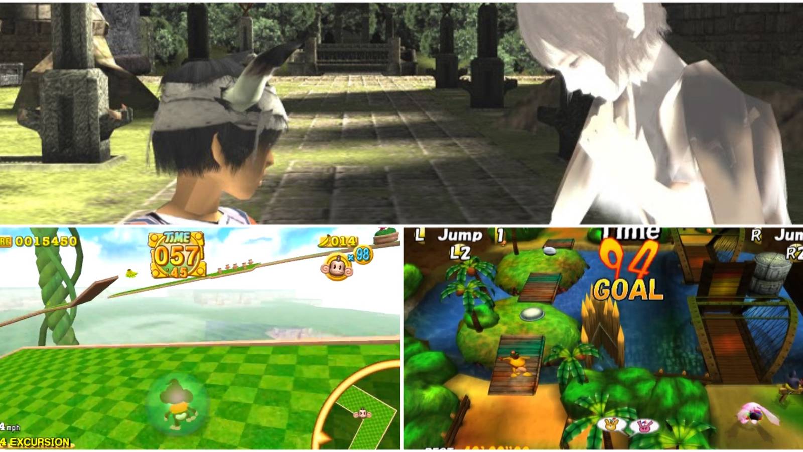 Split image showing different PS2 Puzzle Games.