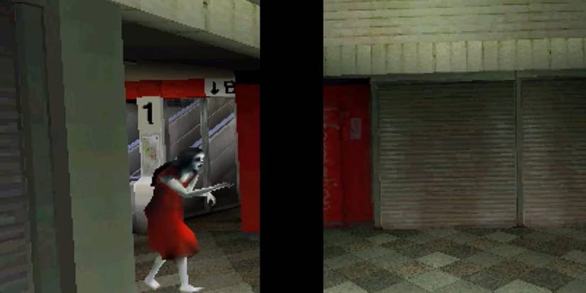 Hiding from a zombie in Nanashi No Game