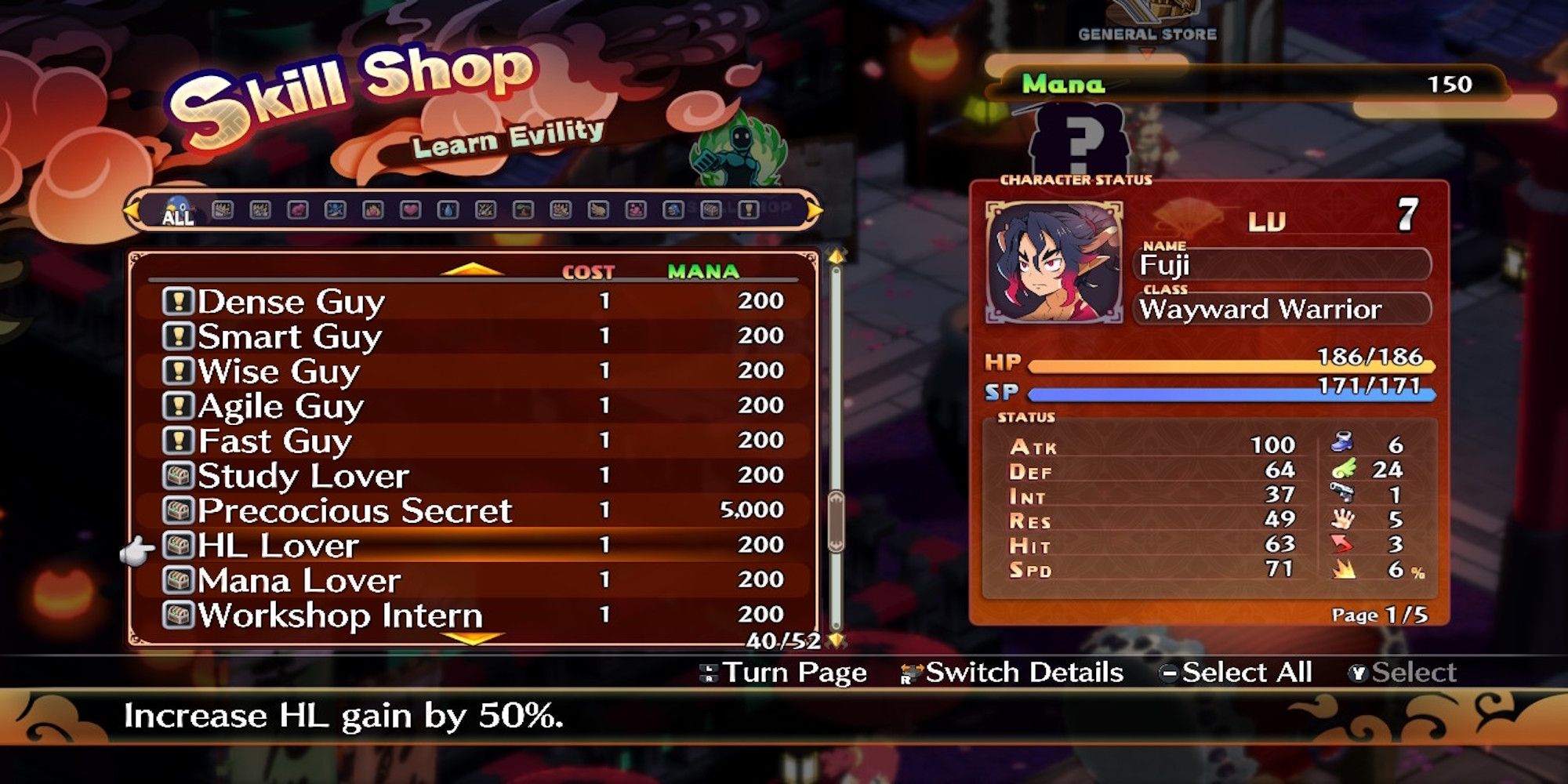 HL Lover Evility in Disgaea 7