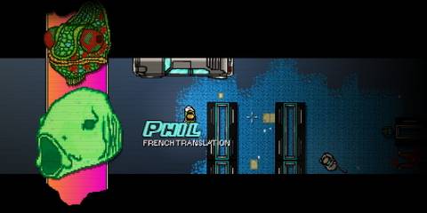 Phil (Fish Mask) being selected while the protagonist stands near a booth