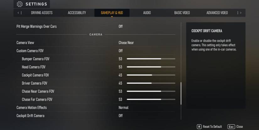 gameplay & hud settings forza motorsport