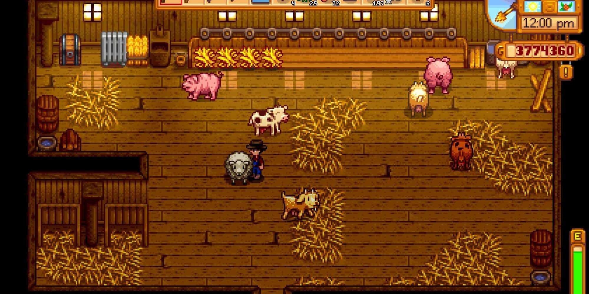 animals in barn stardew valley