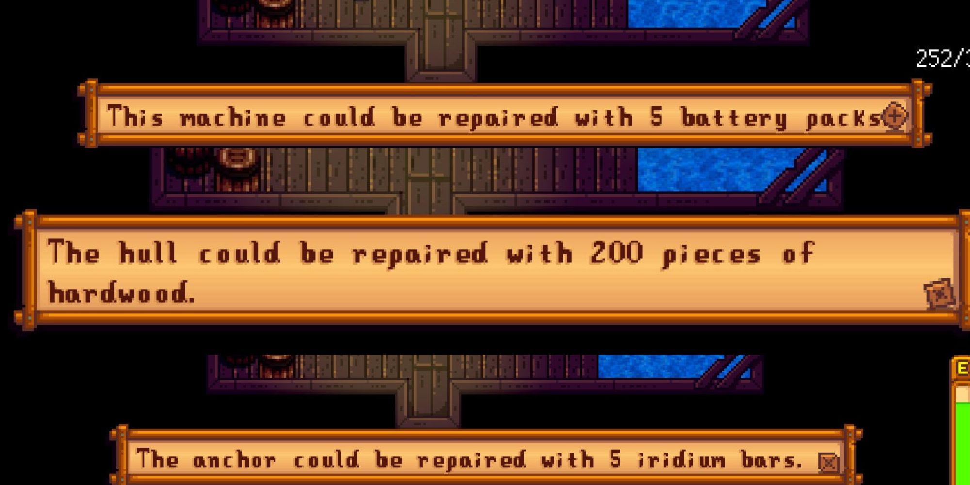how to repair willy's boat in stardew valley