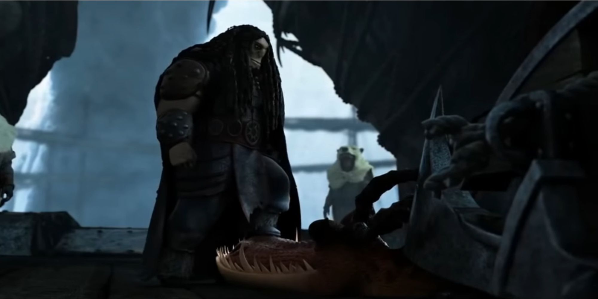 How To Train Your Dragon 2, Drago With Foot On Dragon's Snout
