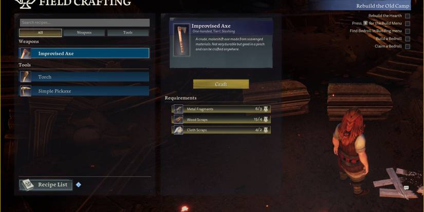 field crafting return to moria 