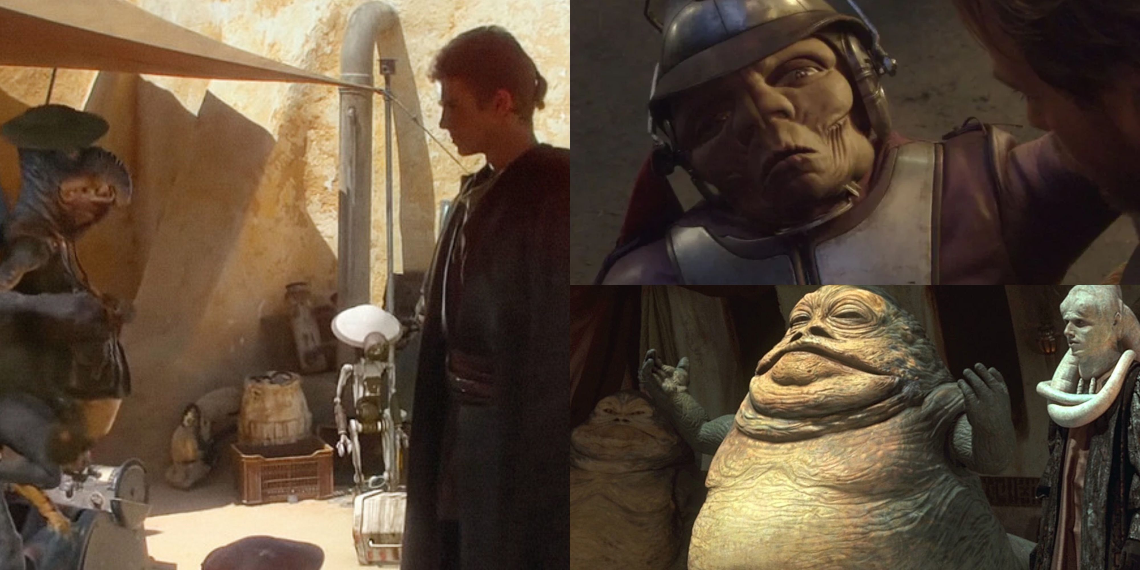 Watto, Anakin, Zam, and Jabba all speak Huttese