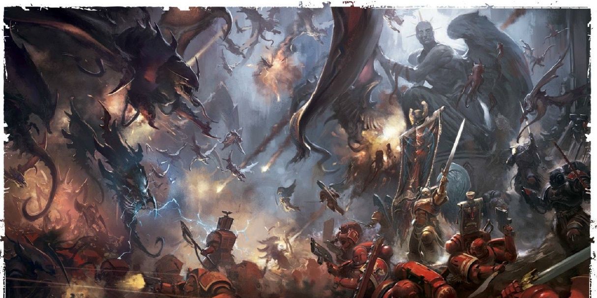 The Tyranids and Space Marines clash in a destructive battle
