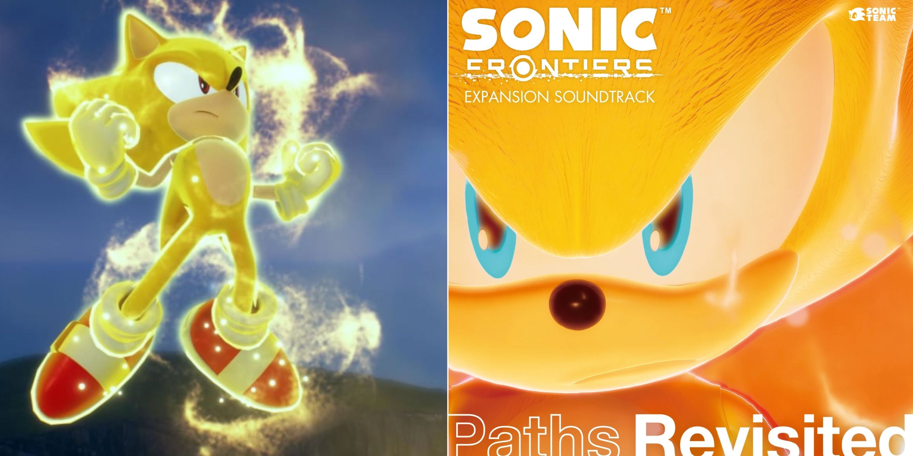 Super Sonic and Frontiers album cover art