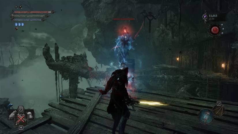 Soulflaying a red reaper in Lords of the Fallen