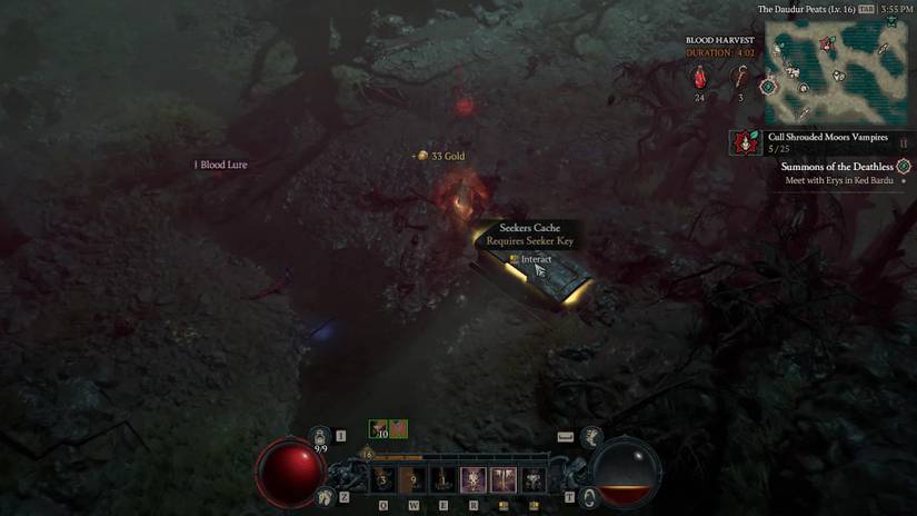 A Seeker Cache during a Blood Harvest in Diablo 4