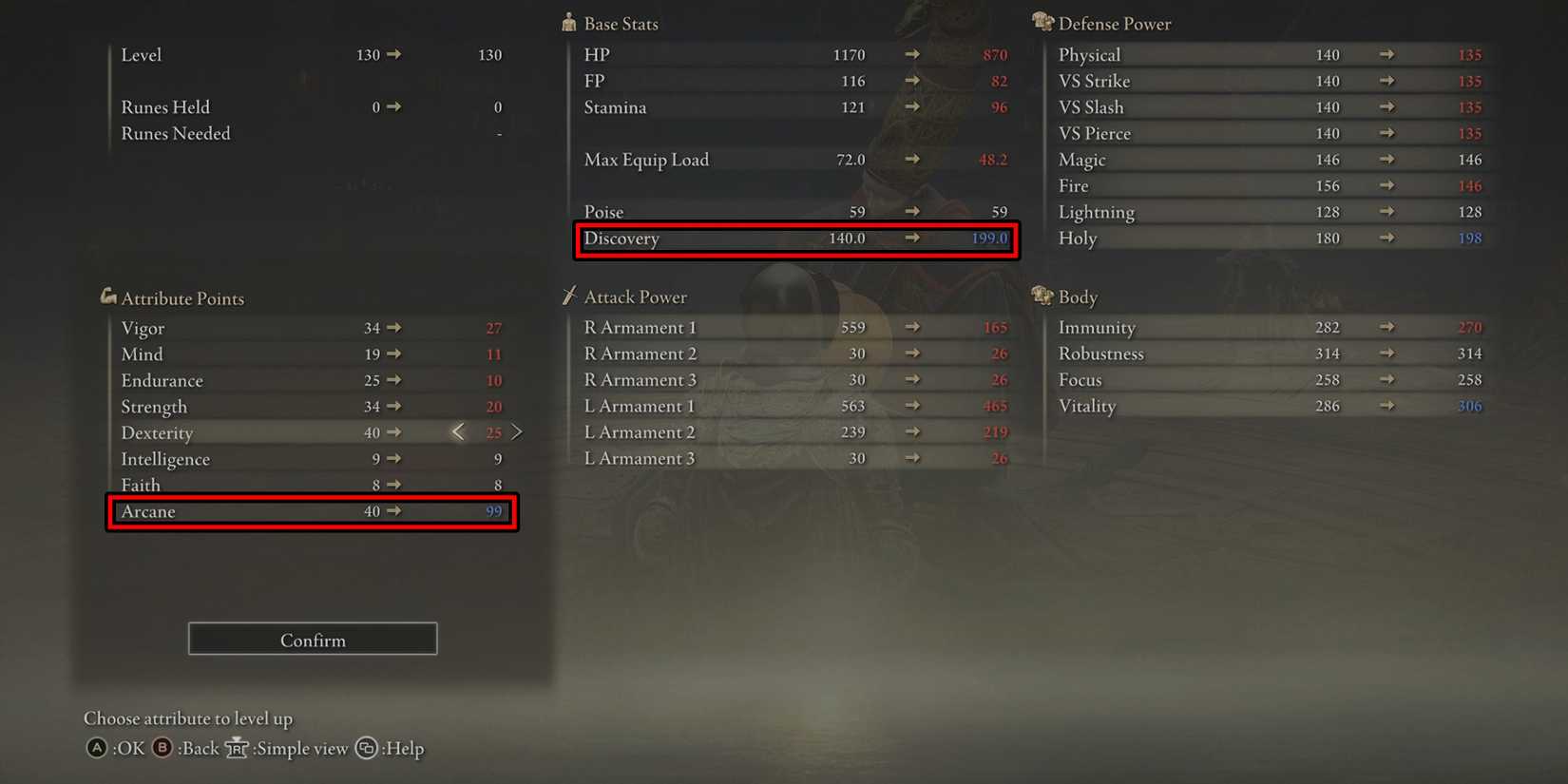 increase arcane at rennala in elden ring